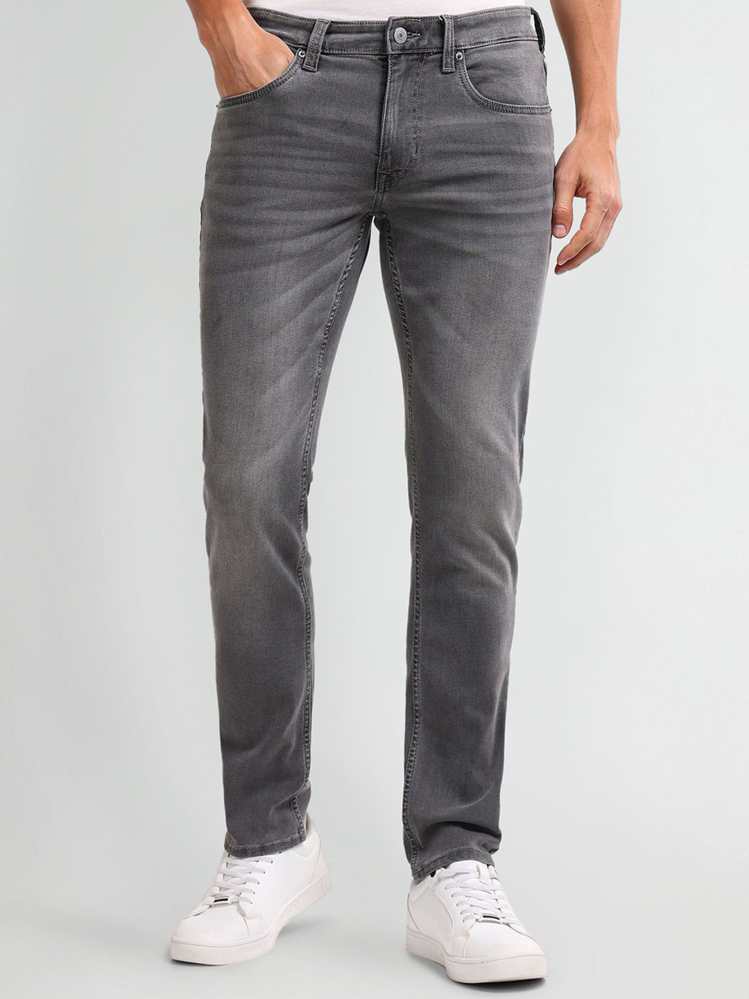 U.S. Polo Assn. Denim Co. Men Urban Slim Cotton Slim Fit Heavy Fade Stretchable Jeans