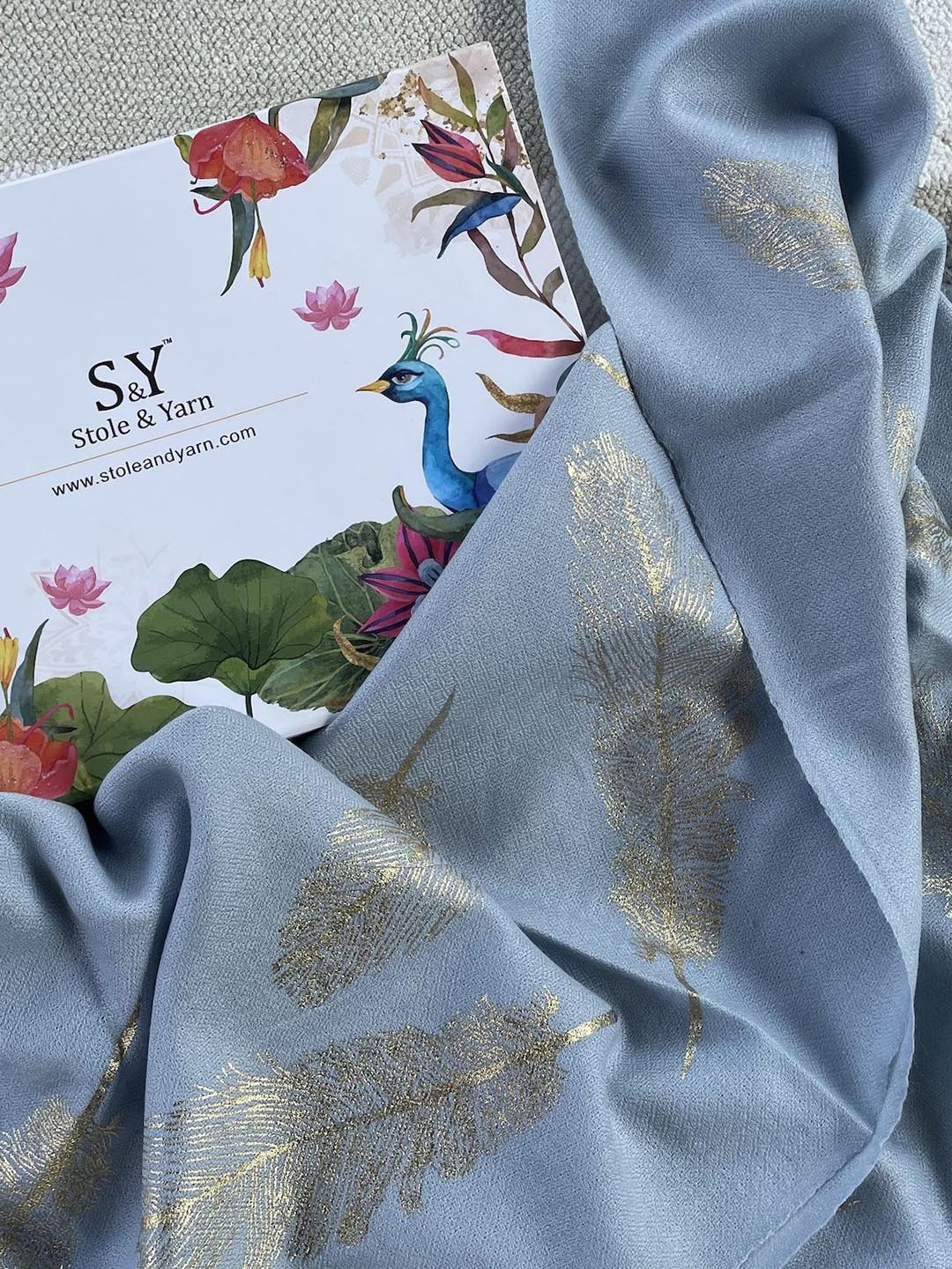 Stole & Yarn Unisex Woven Design Woolen Stole