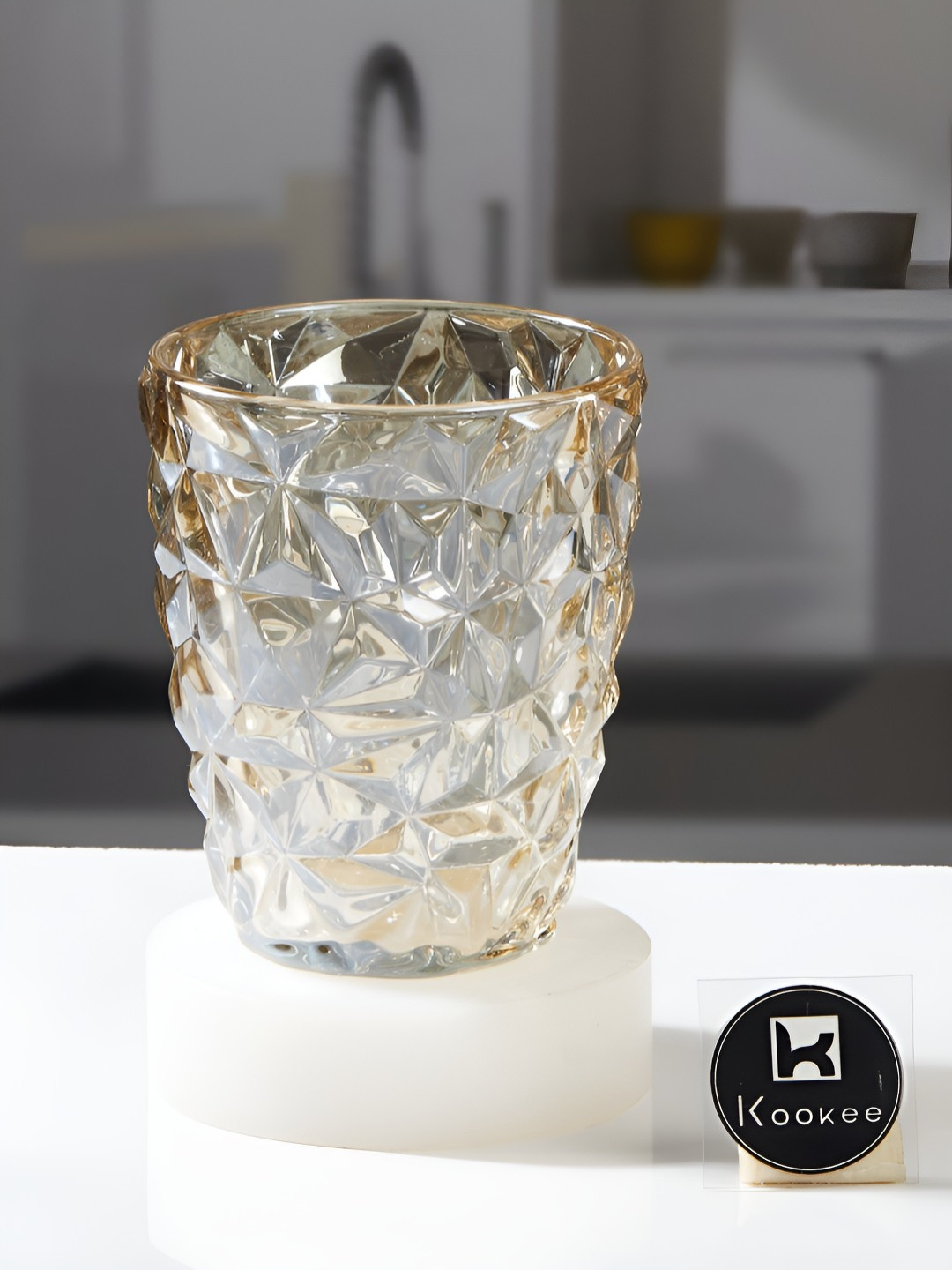 Kookee Brown-Toned Crystal Drinking Glass - 250ml