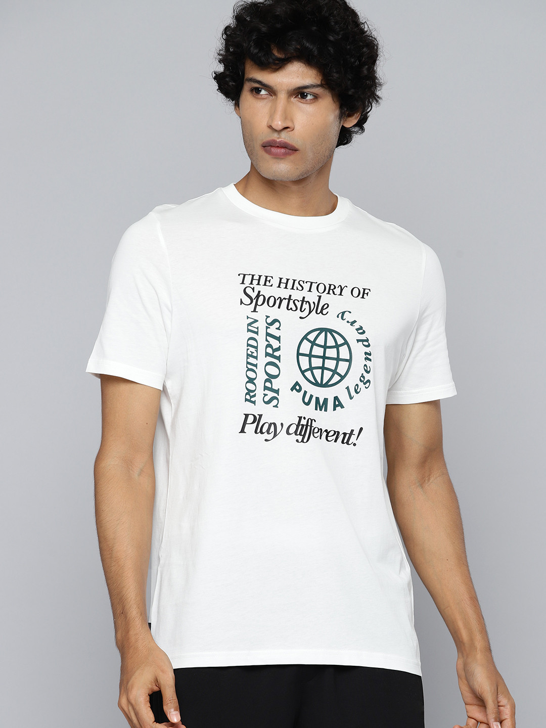 Puma Pure Cotton Typography Printed Outdoor T-shirt