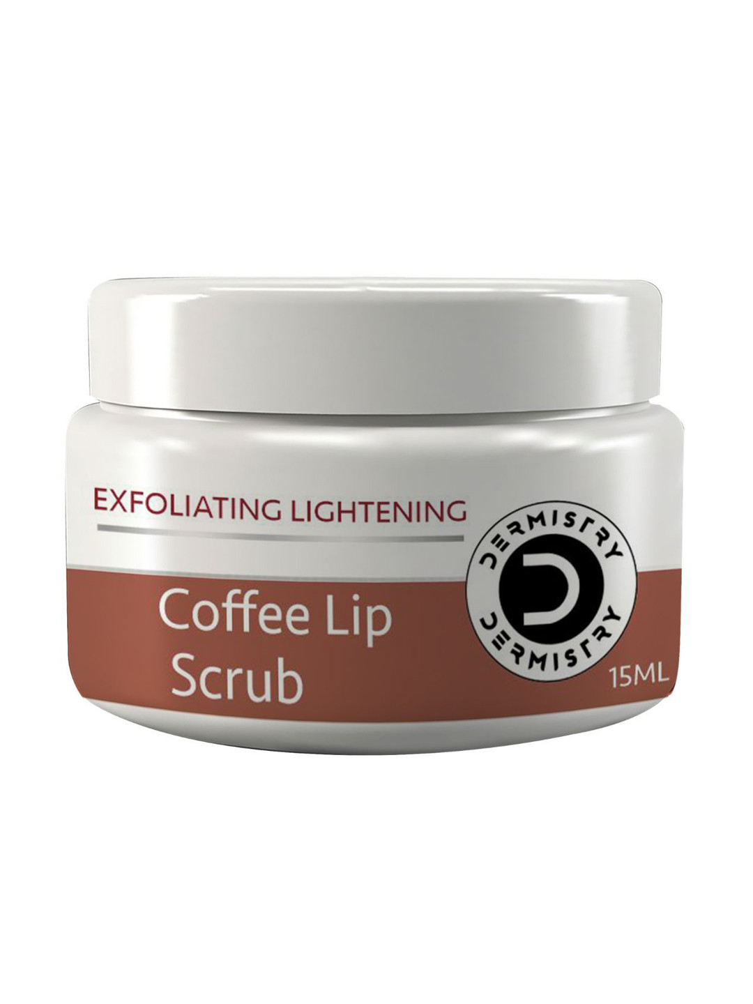 DERMISTRY Exfoliating Lightening Coffee Lip Scrub With Coconut & Olive Oil - 15 ml