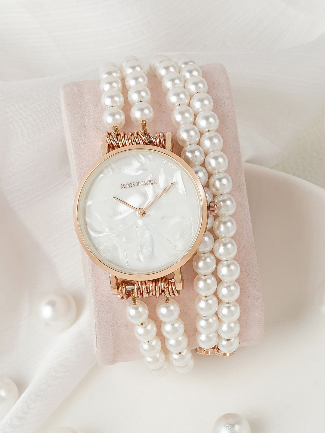 JOKER & WITCH Women MOP Dial Double Wrap Pearl Watch AMWW824