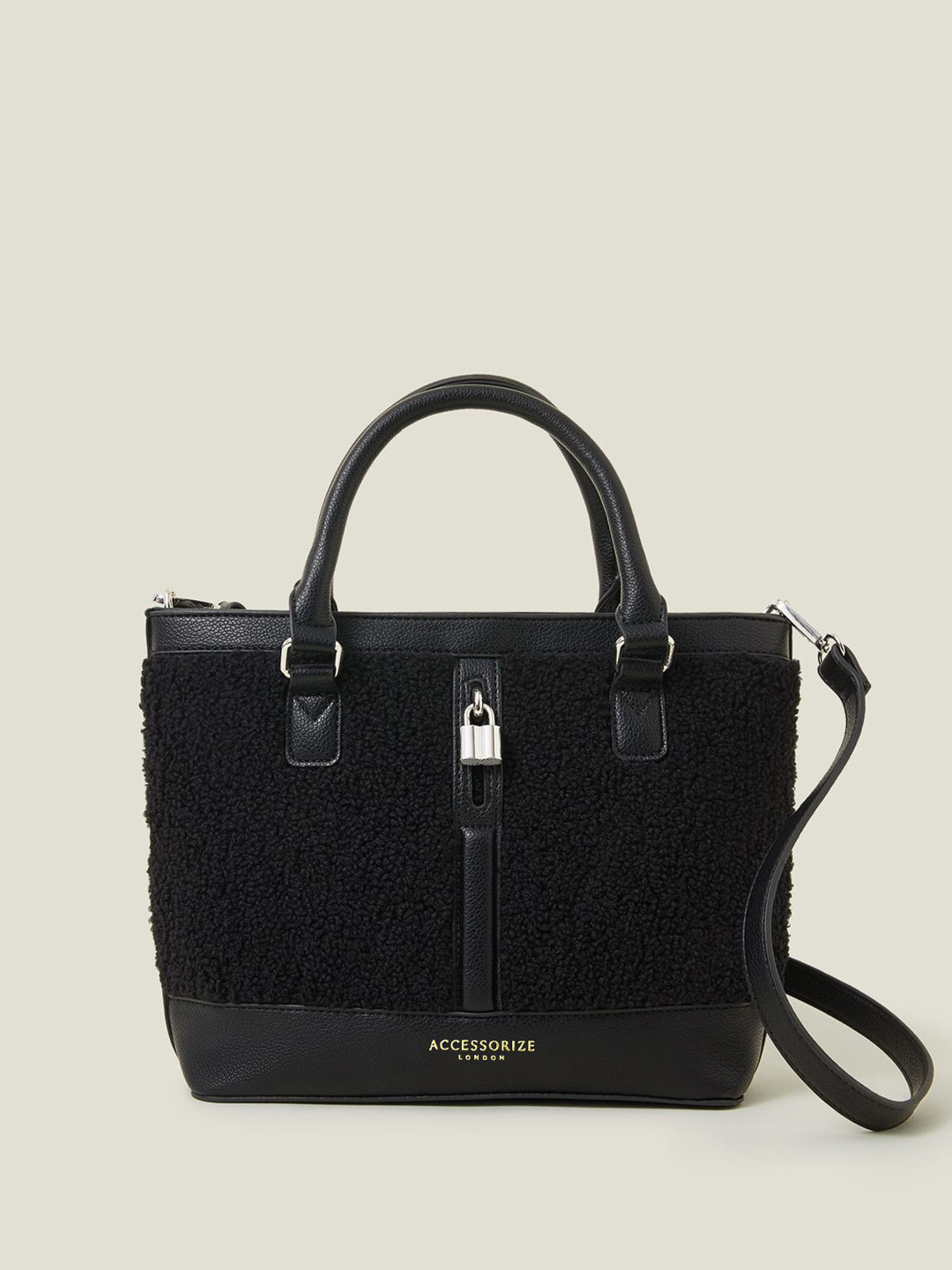Accessorize Women Shearling Handheld Bag