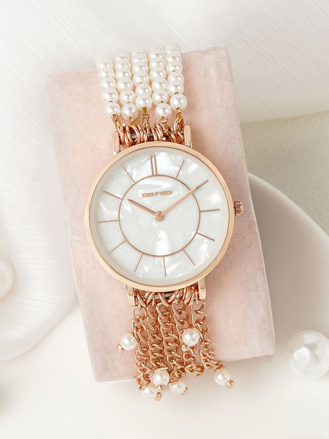 JOKER & WITCH Women Pearl Wrap Around Straps Analogue Watch AMWW829