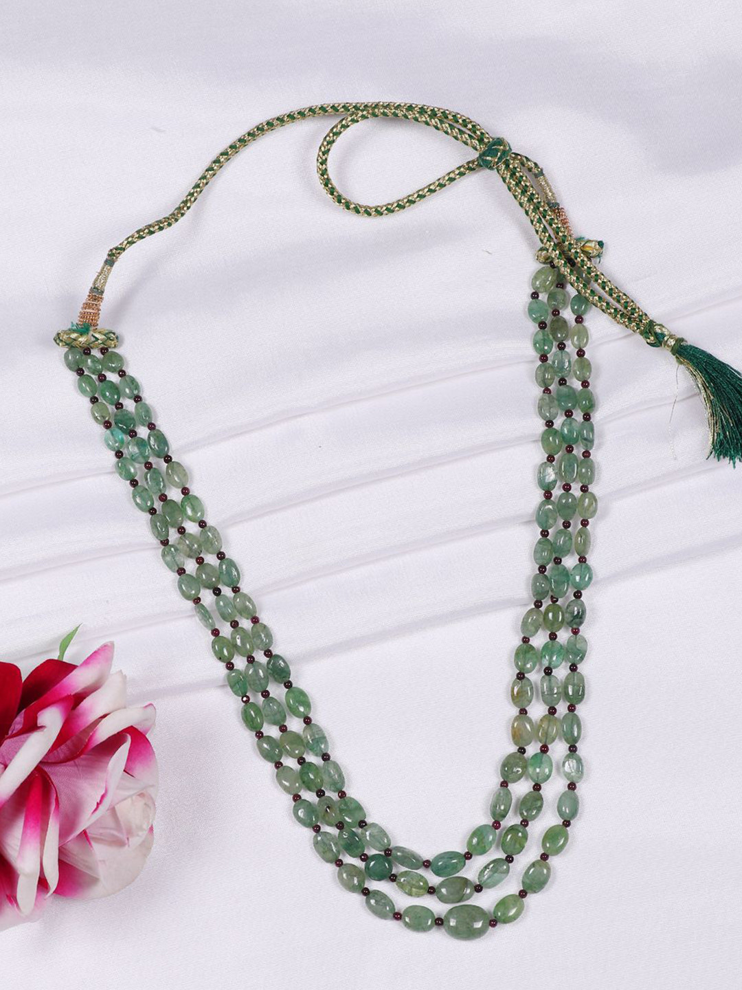 Raj Gems Women Green Necklace and Chains