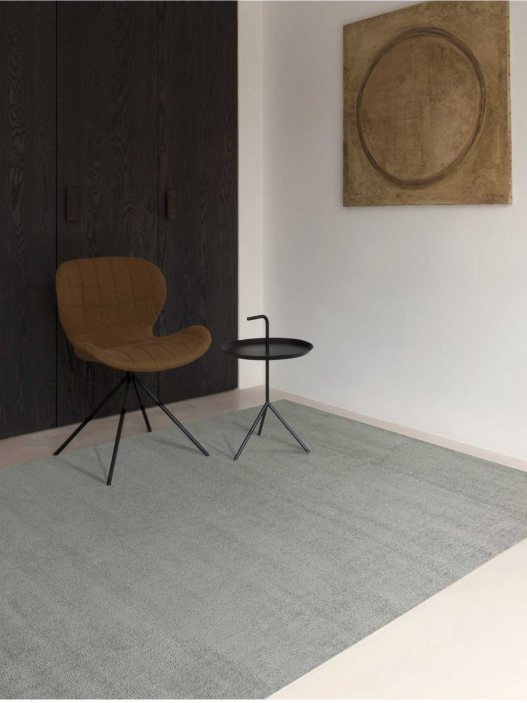 DDecor Grey & Black Light Anti Skid Carpet