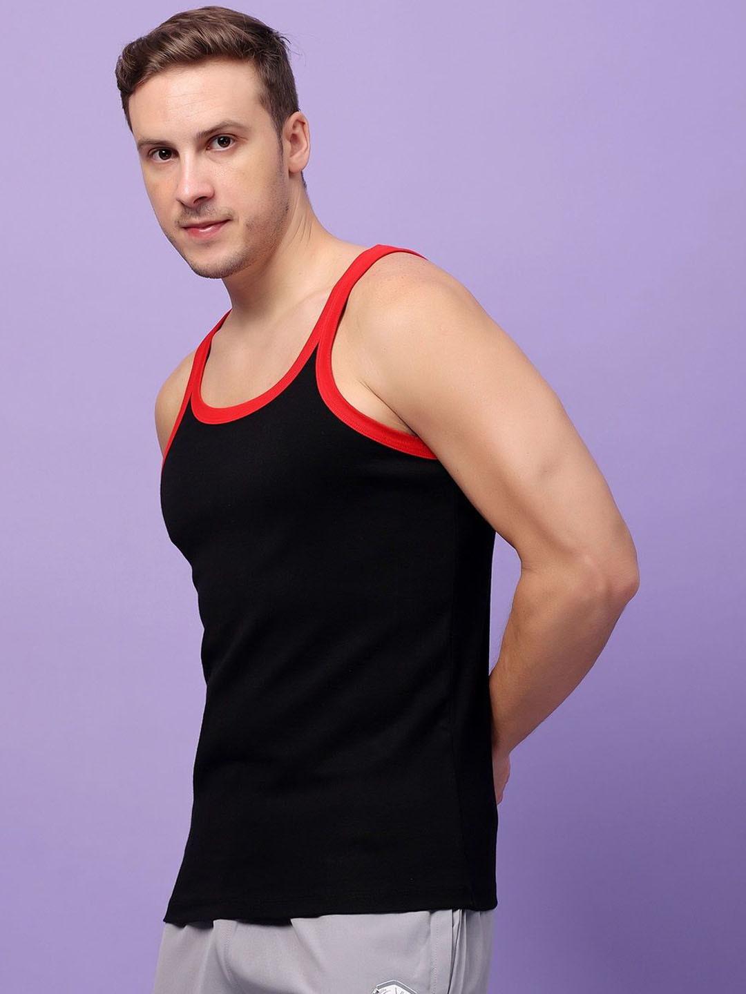 Friskers Cotton Gym Innerwear Men Vests 300824CA-0103