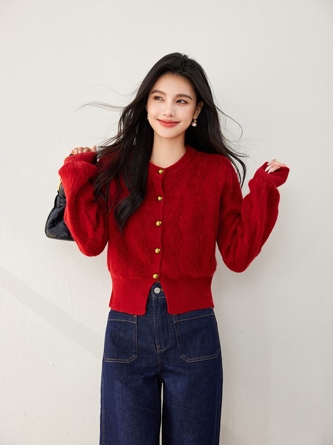 JC Collection Women Cable Knit Cardigan