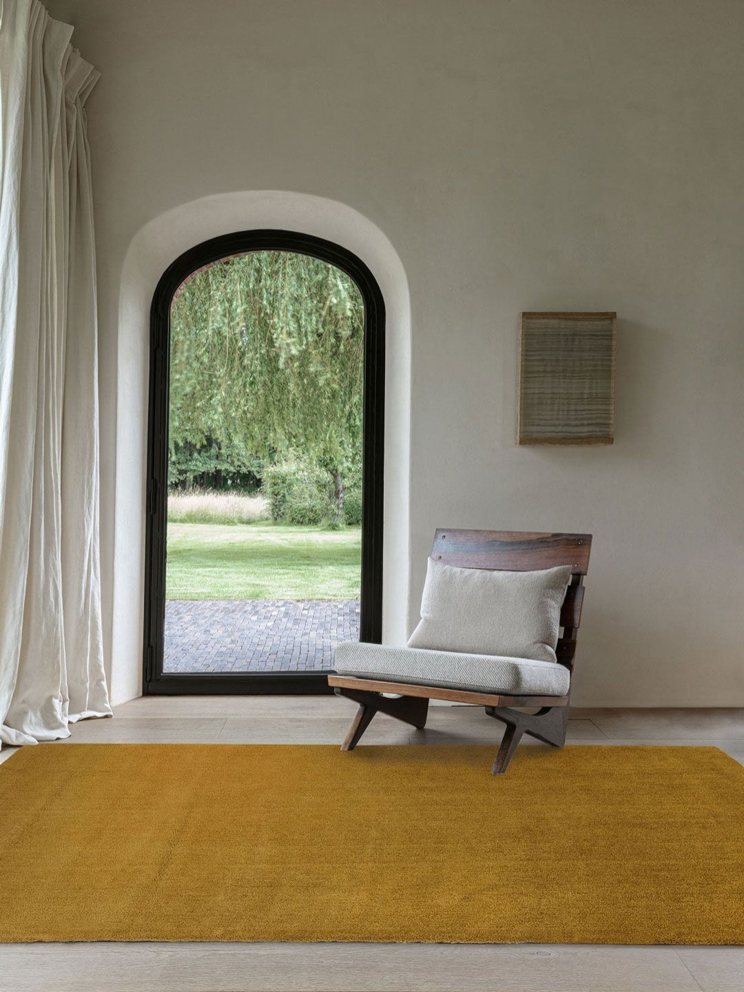 DDecor OPAL Yellow & Black Light Anti Skid Carpet