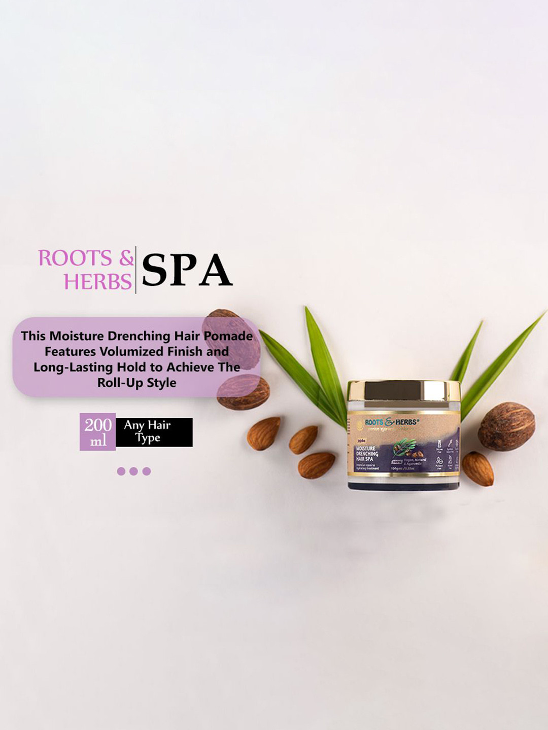 ROOTS & HERBS Jojoba Moisture Drenching Hair Spa - 100g