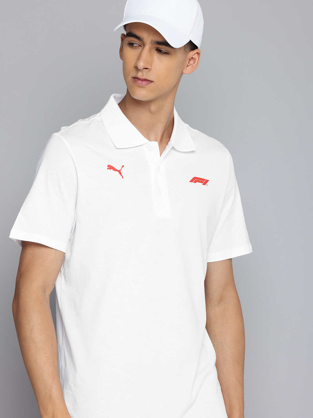 PUMA Motorsport F1 Logo Pure Cotton Polo Collar T-shirt