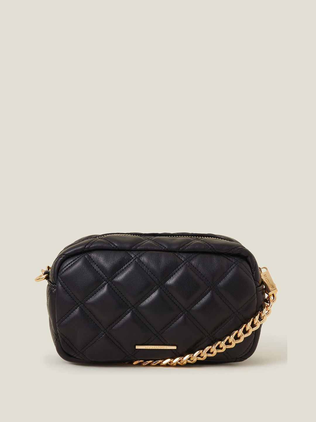 Accessorize Women Quilted Chunky Chain Camera Bag
