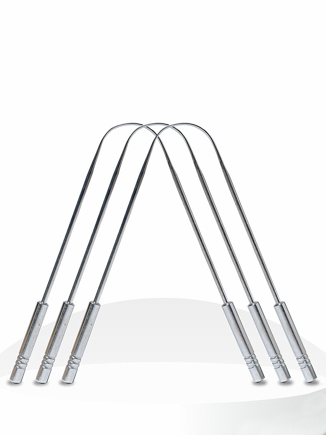 Nurpi Set Of 3 Stainless Steel Tongue Clear For Oral Care