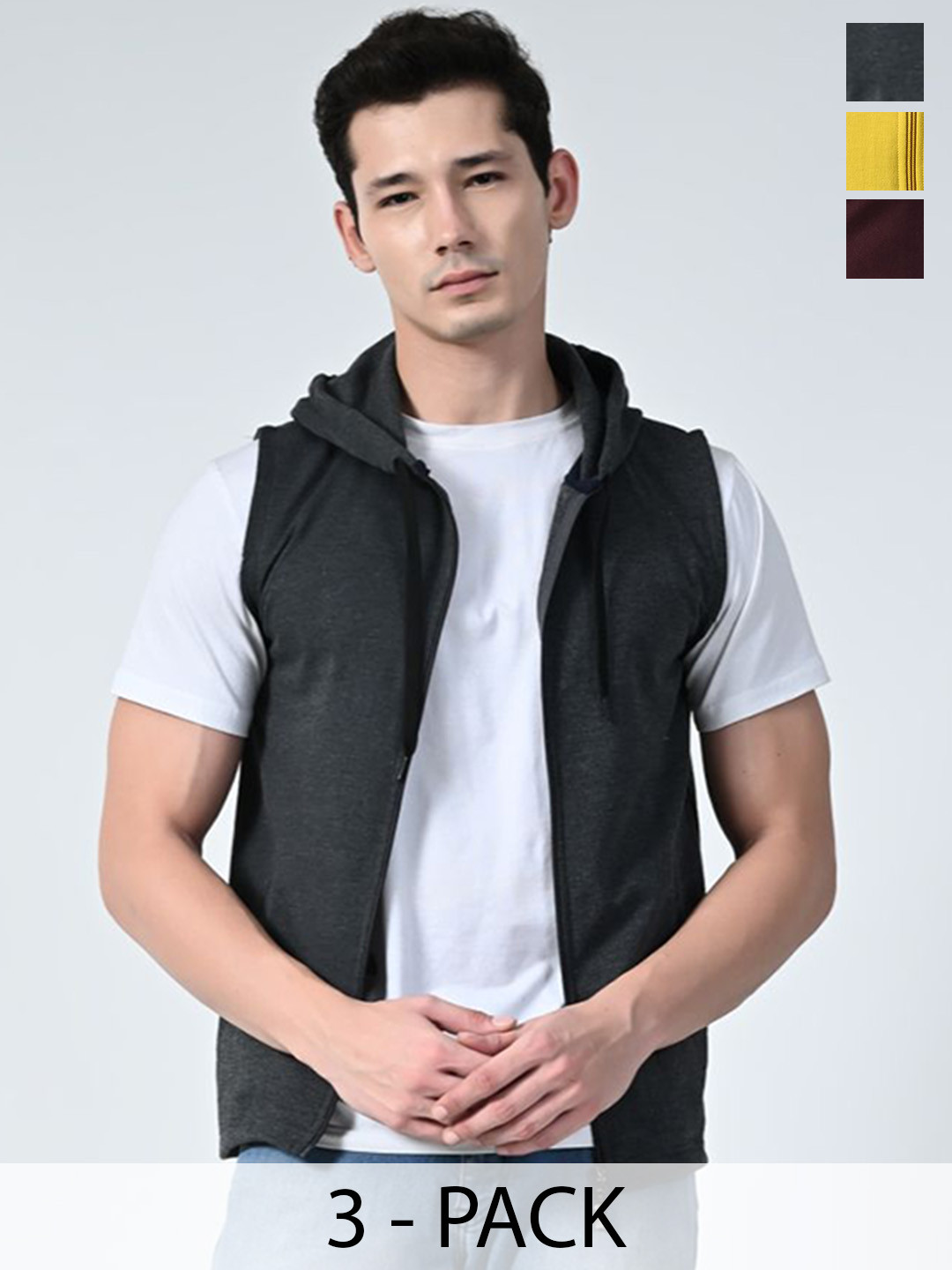 BAESD Men Pack 3 Open Front Jacket