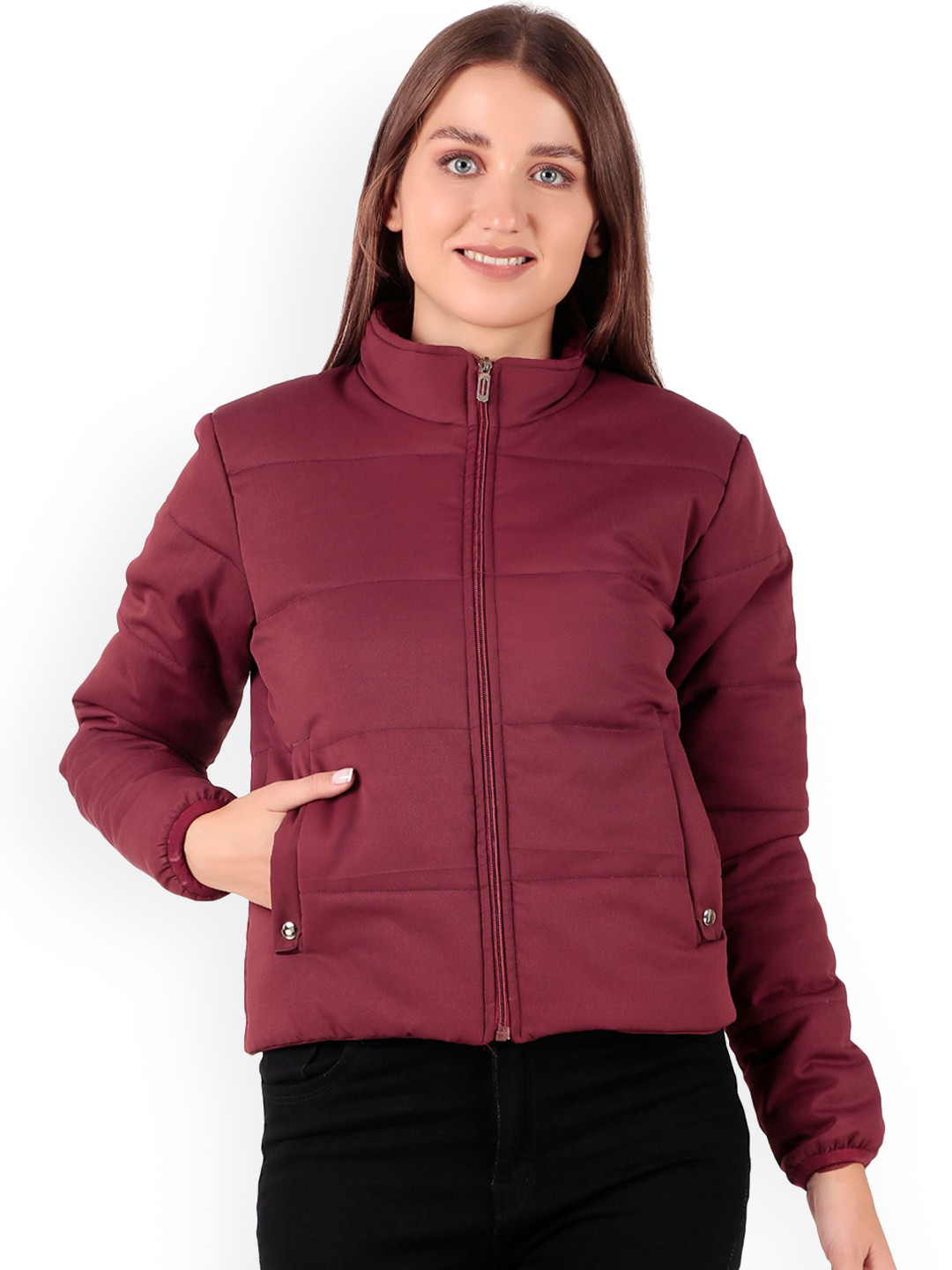 Brazo Women Mock Collar Padded Jacket