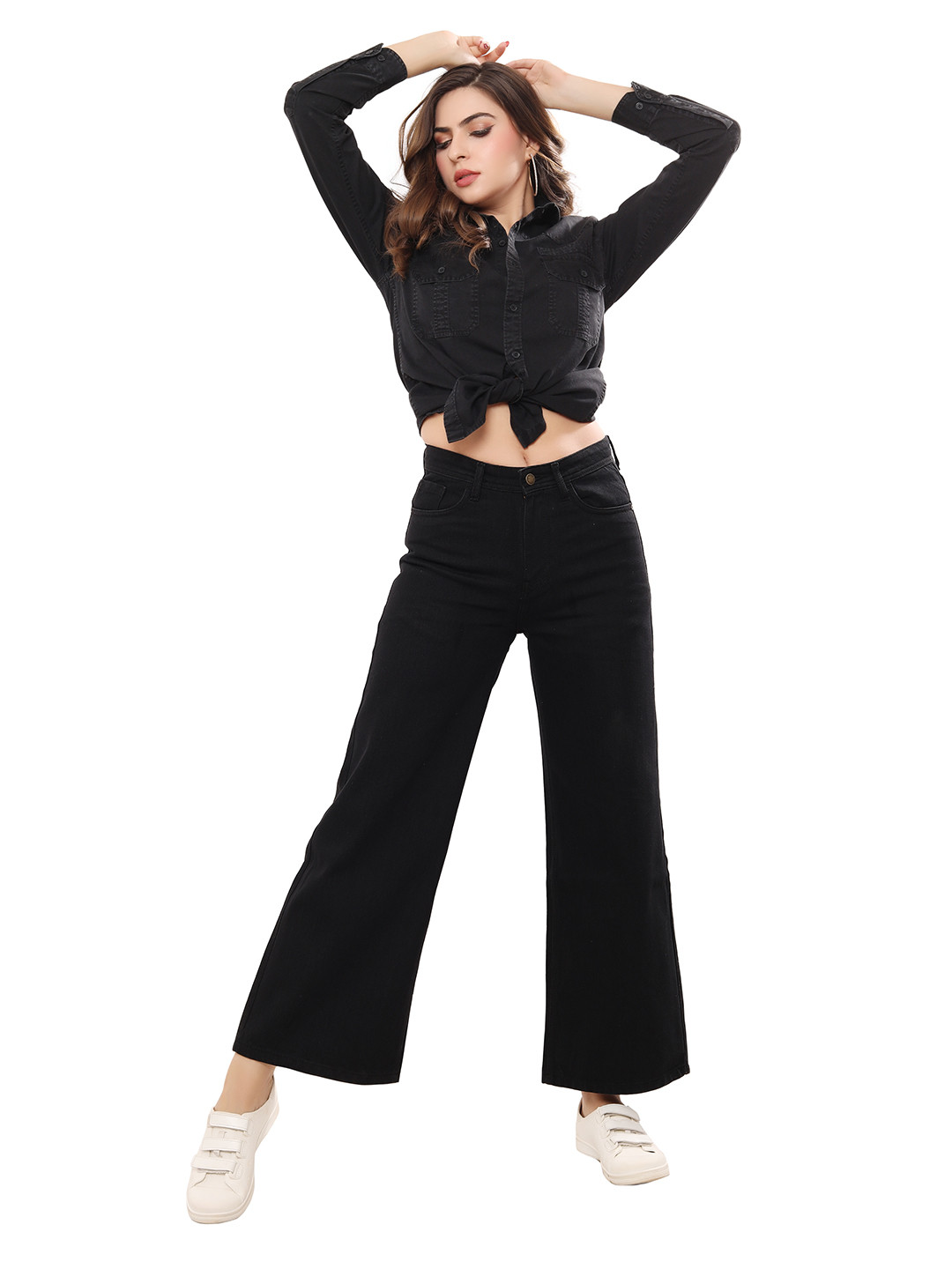 THIRD QUADRANT Women Jean Wide Leg High-Rise Jeans