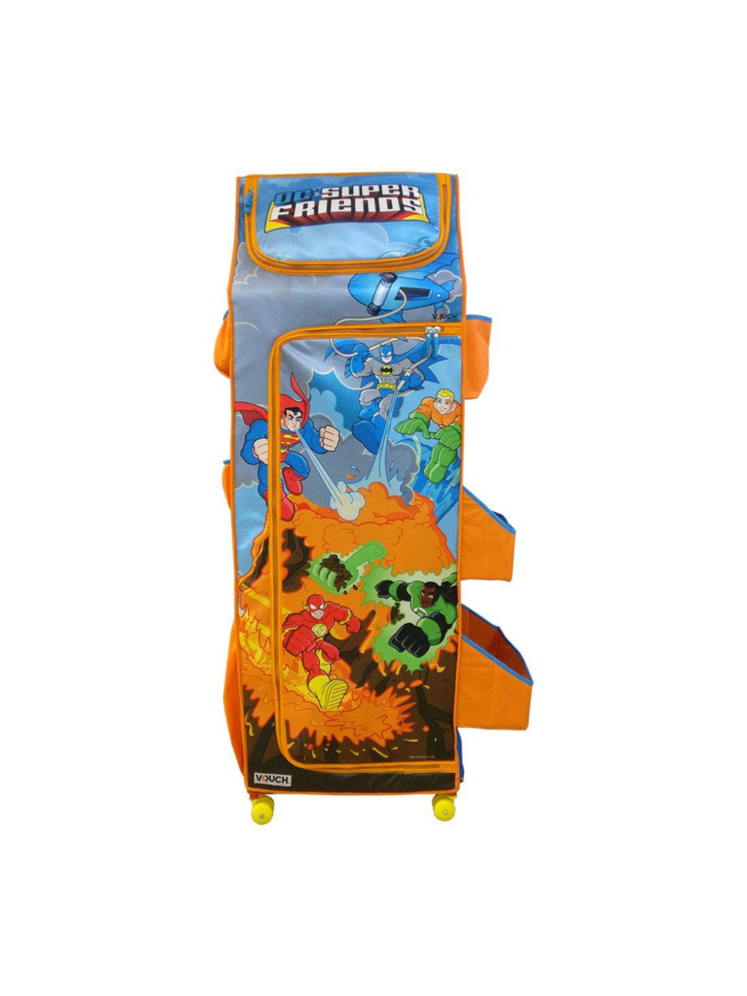 prettykrafts Yellow & Blue Printed 4 Shelves Reusable Multi-Utility Organisers