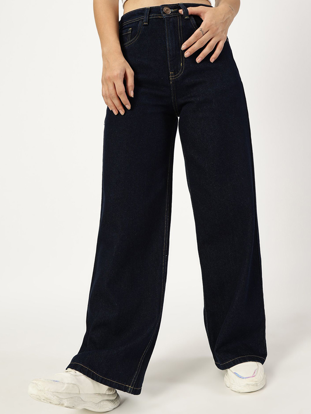 THIRD QUADRANT Women Jean Wide Leg High-Rise Jeans