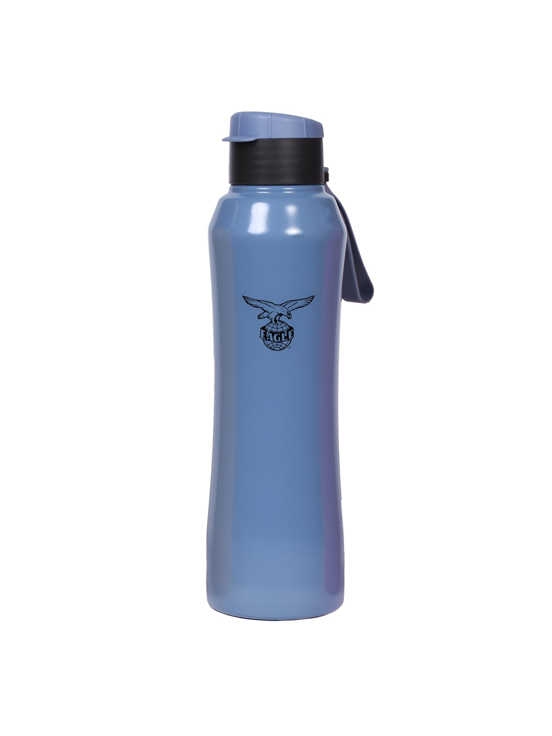 Eagle Frisk Blue Brand Logo Stainless Steel Flip Top Water Bottle - 1L
