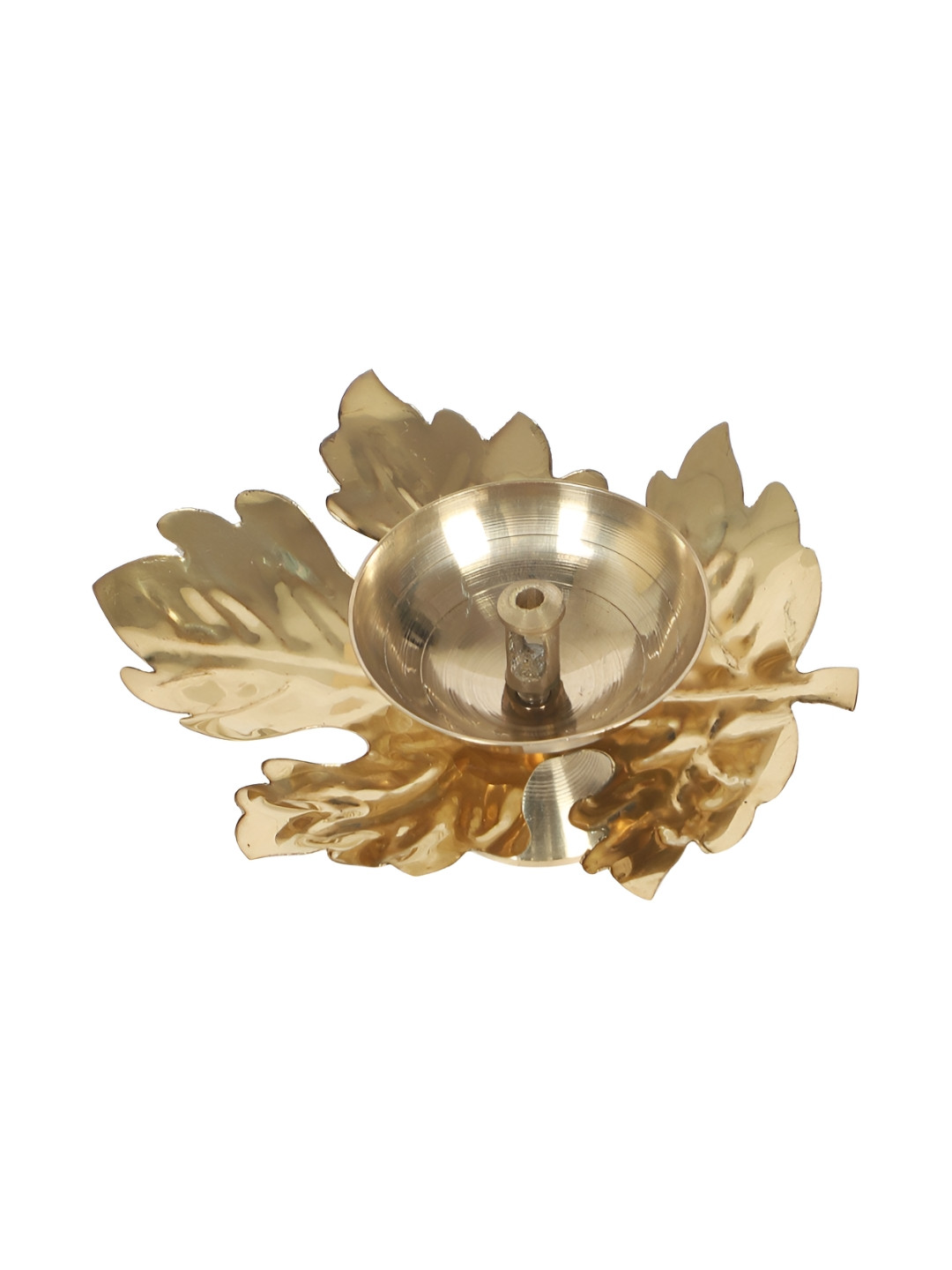 Amaya Decors Brass Leaf Diya Pooja Essentials