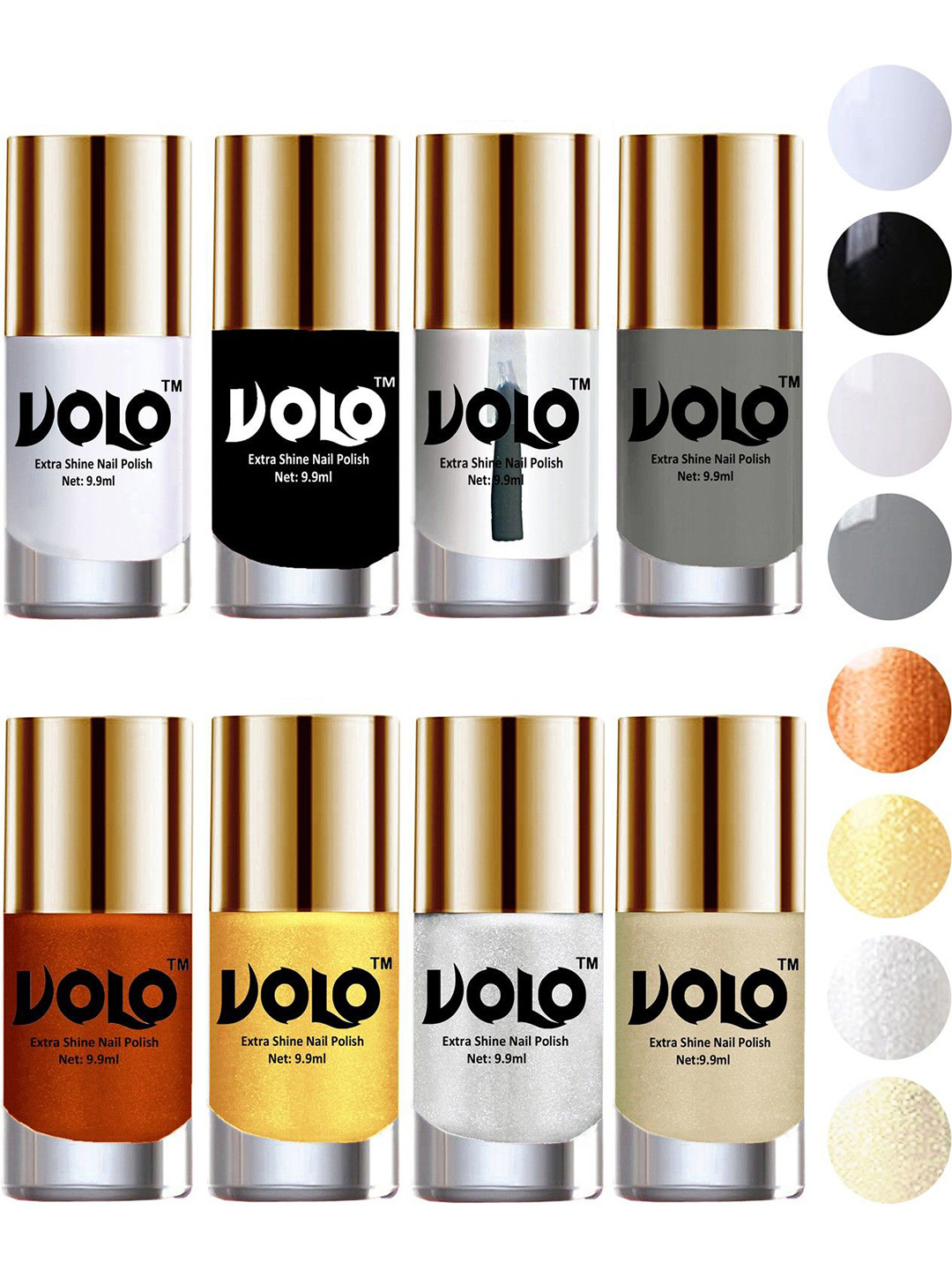 VOLO Set Of 12 High-Shine Long Lasting Pro Nail Polish - 10 ml Each-Combo-No-83