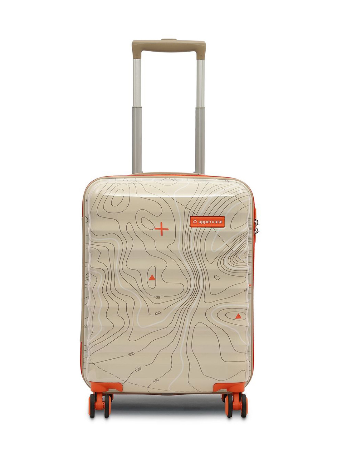 uppercase Unisex Topo Printed Hard-Sided Cabin Trolley Bag