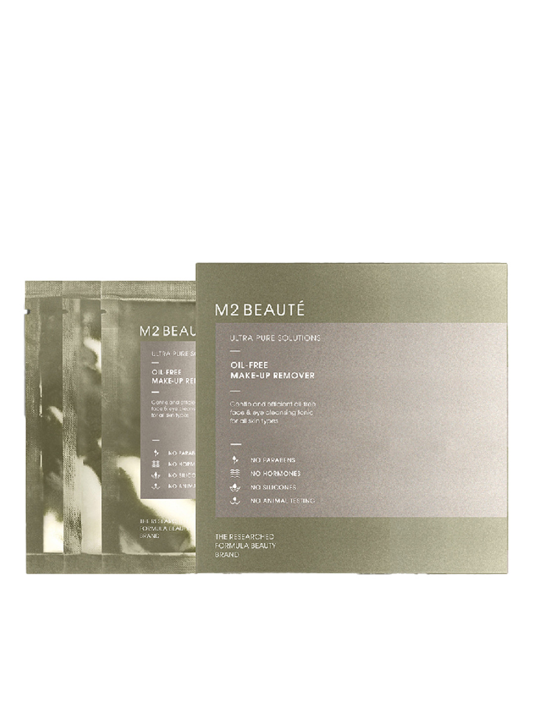 M2 BEAUTE Oil-Free Make-Up Remover Sachets with Glycerin 2 ml each - 7 Sachets