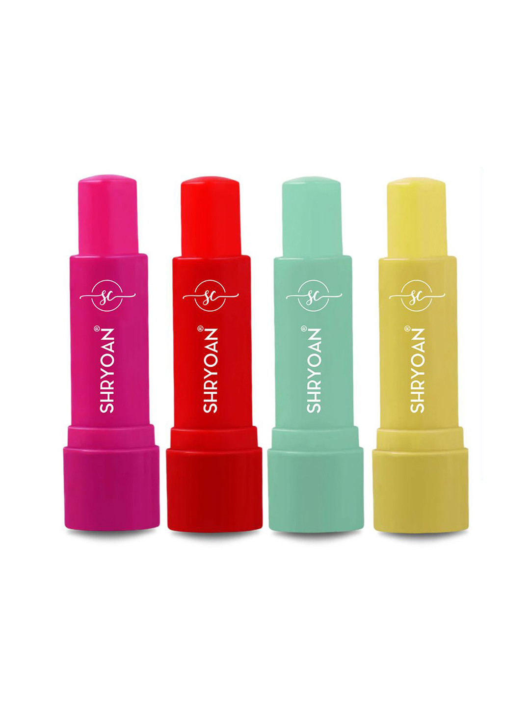 SHRYOAN Set Of 4 Pout Therapy Tinted Fruity Lip Balm - 3.2 g Each
