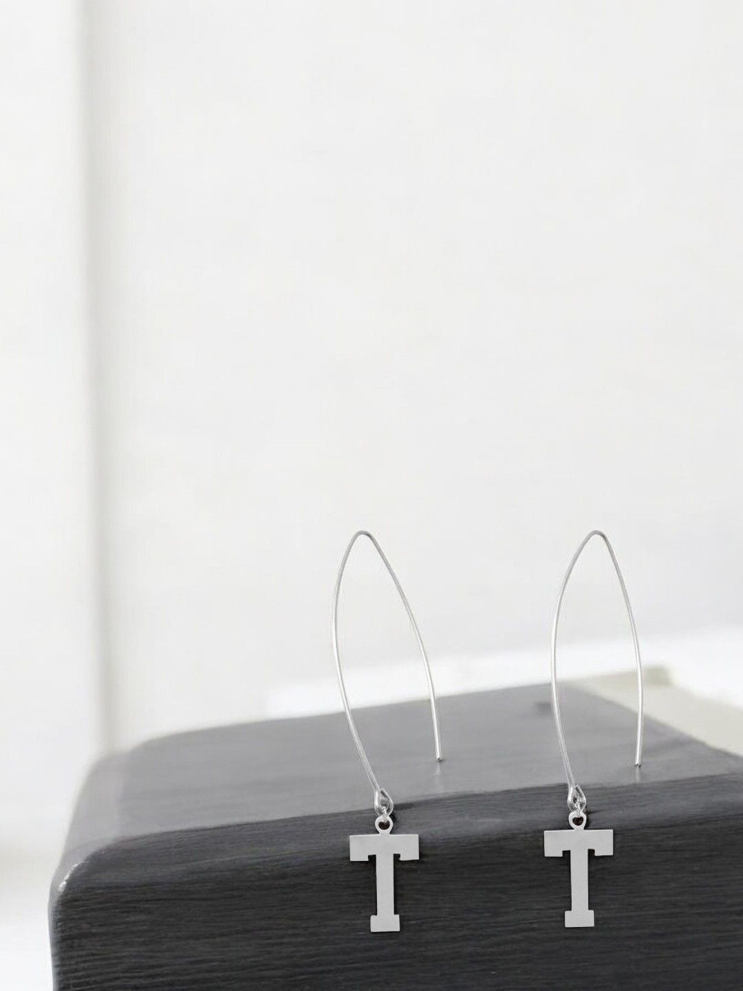 Goldnera 925 Sterling Silver Alphabet Contemporary Drop Earrings