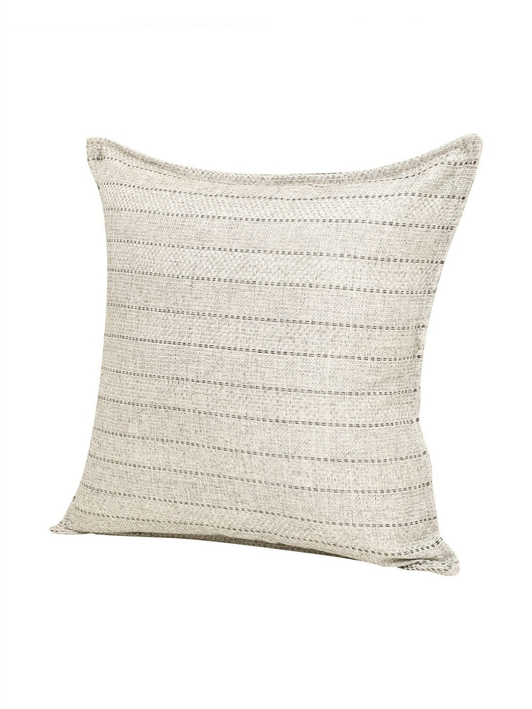 THE CONVERSION Off White 2 Pieces Striped Square Cushion Covers