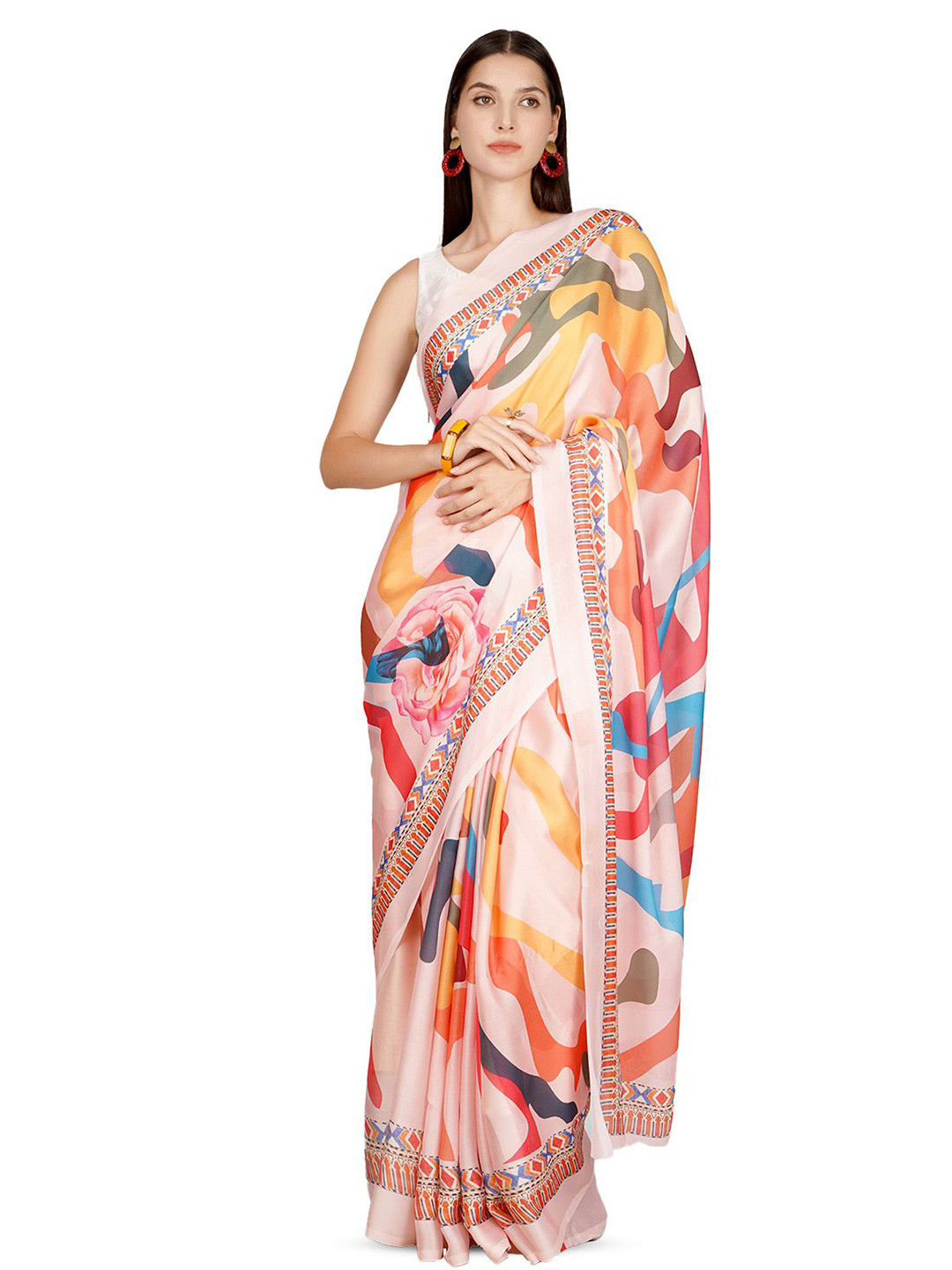 Studd Muffyn Abstract Printed Saree
