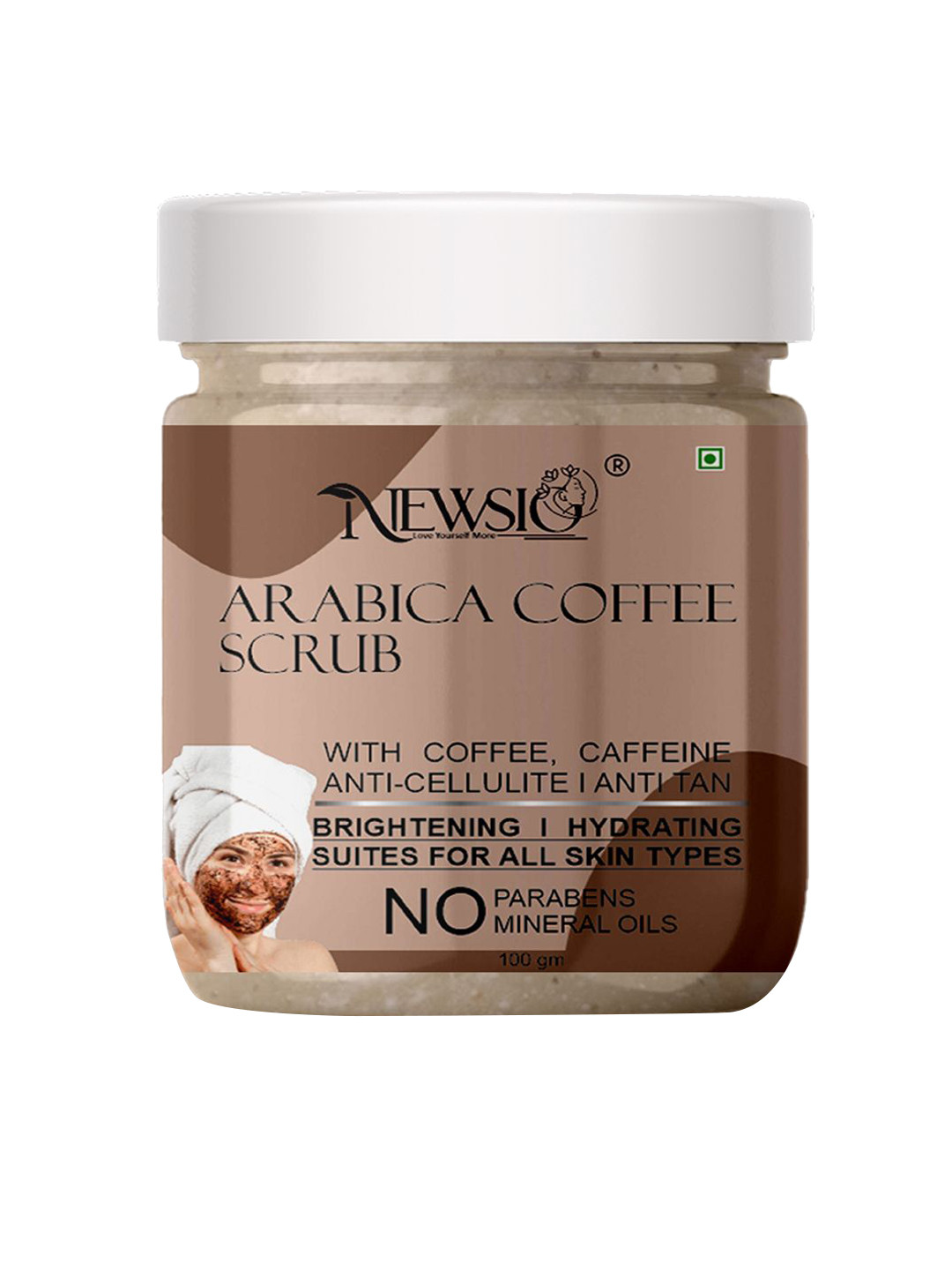Newsio Arabica Coffee Scrub With Caffeine - 100 g