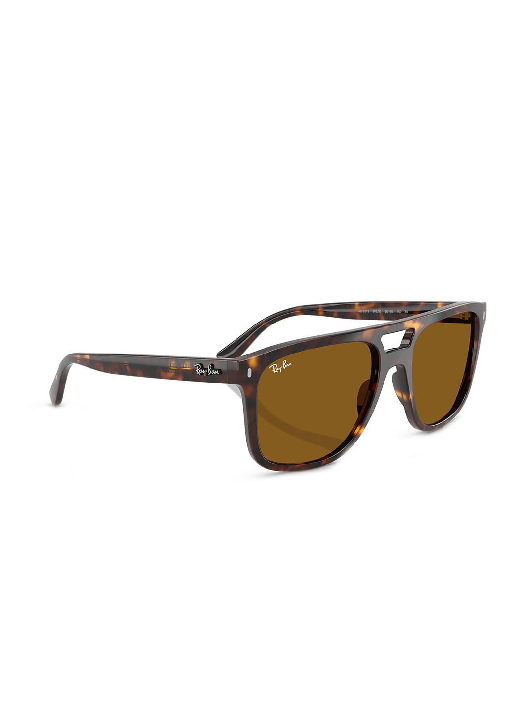 RAY-BAN Unisex UV Protected Brown Lens Square Sunglasses - 0RB2213902/3355