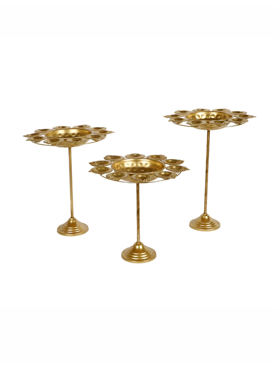 Amaya Decors Gold-Toned 3 Pieces Detachable Tealight Decorative Bowls