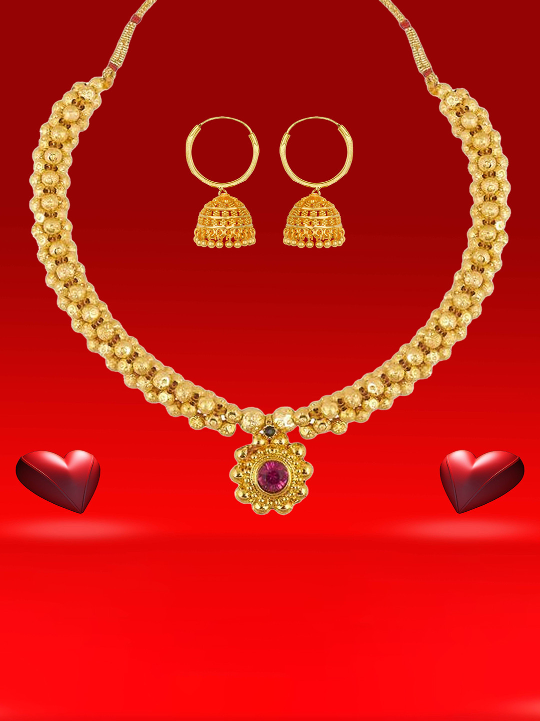 Heer Collection Gold-Plated Jewelry Set