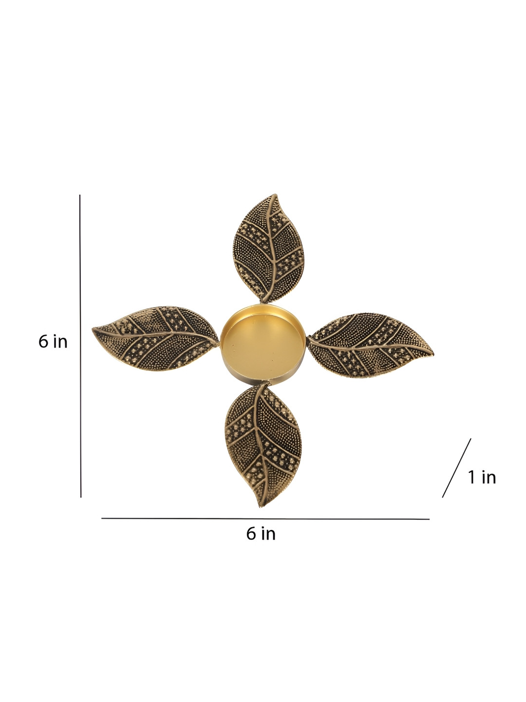 Amaya Decors Gold-Toned & Black 2 Pieces Leaves Decorative Bowls