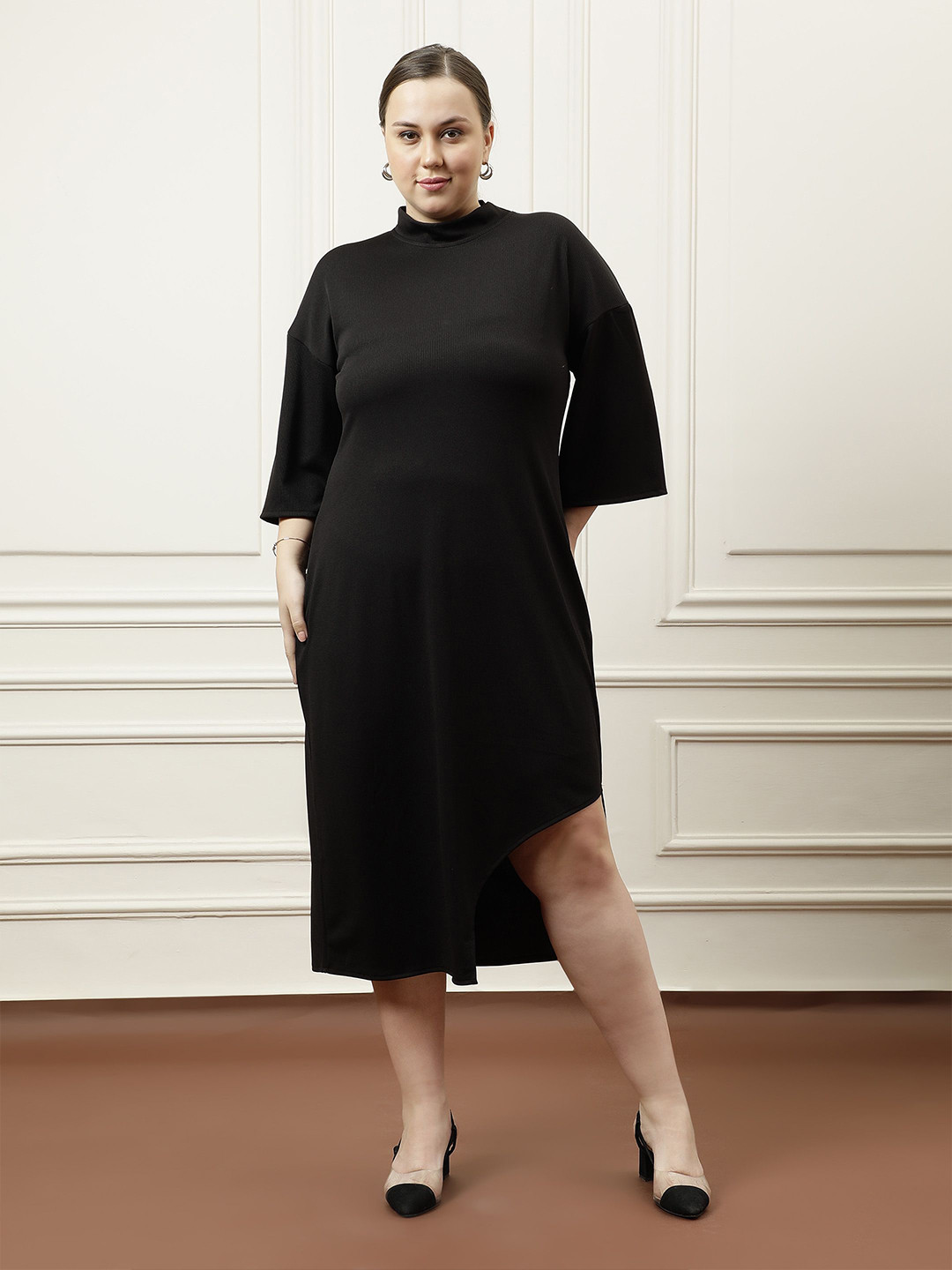 Athena Ample Bell Sleeve A-Line Midi Dress