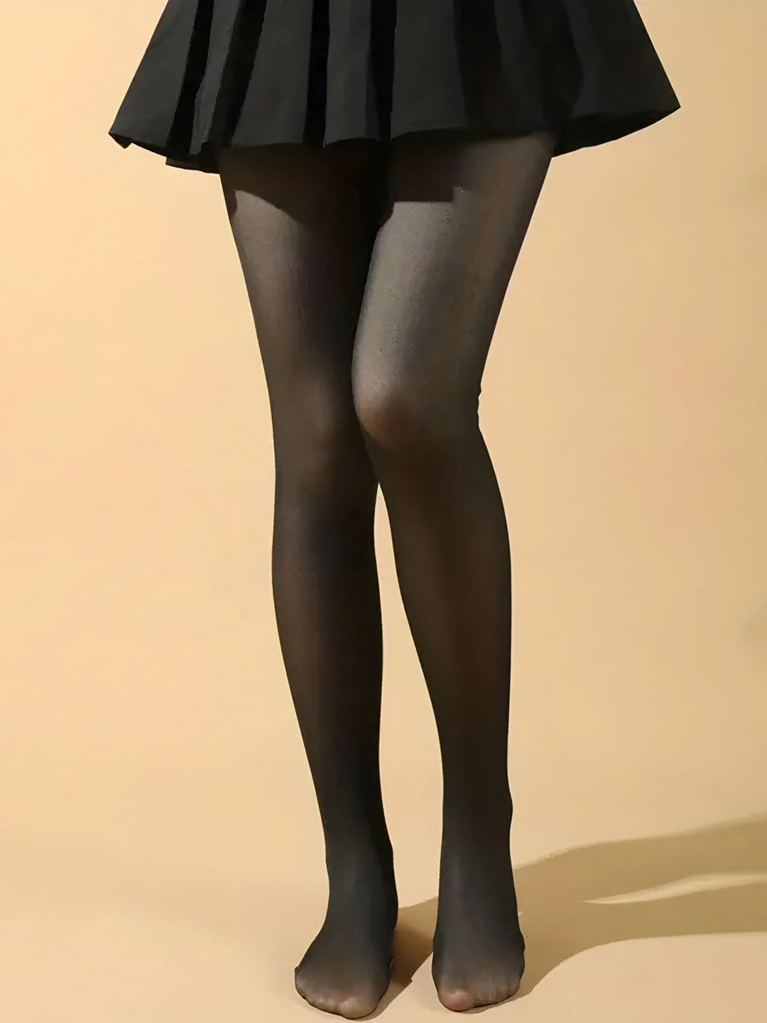 Hill Islands Fake Translucent Thermal Winter Fur Fleece Stockings