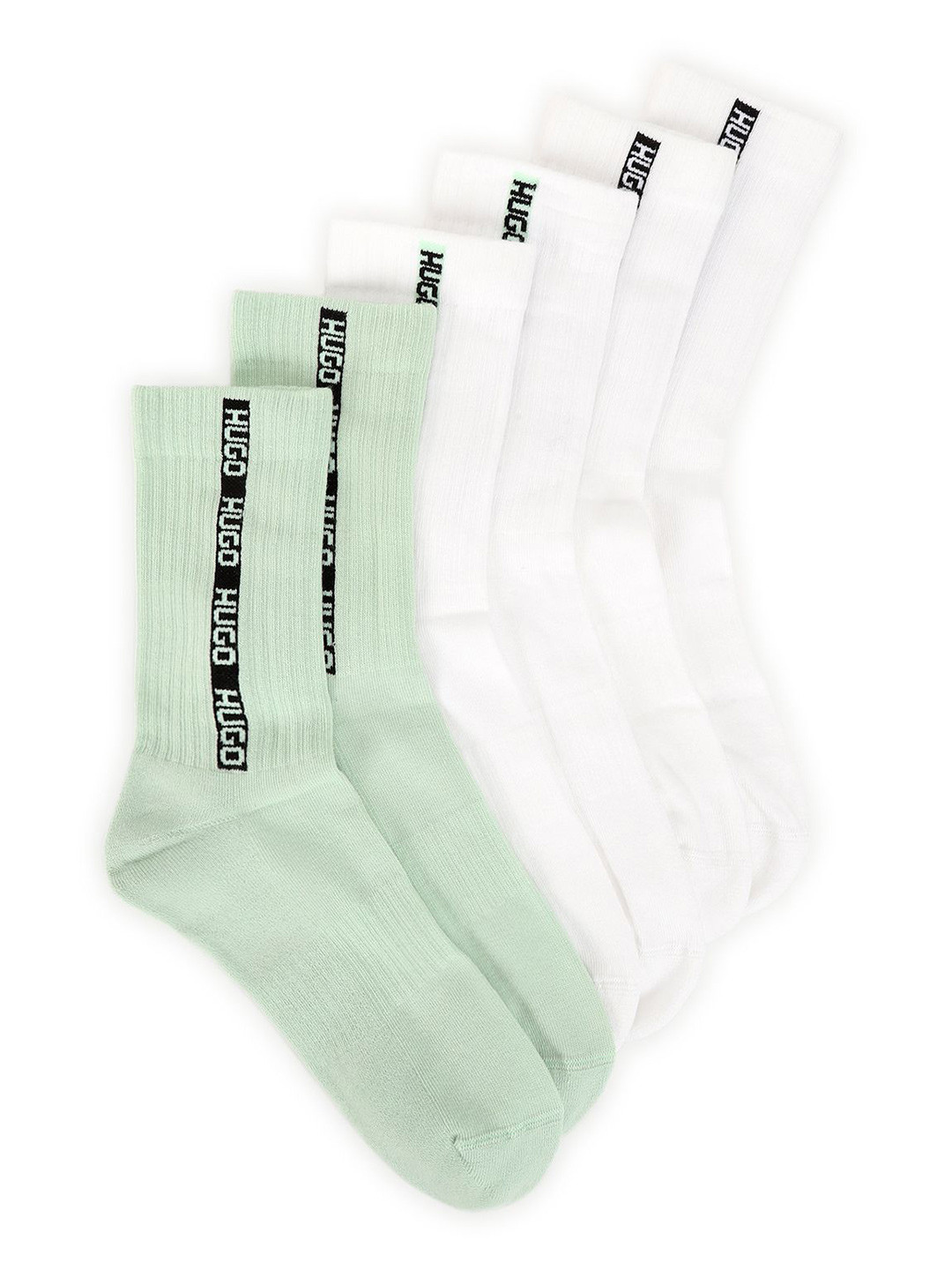 HUGO Men Pack Of 3 Ribbed Calf Length Socks