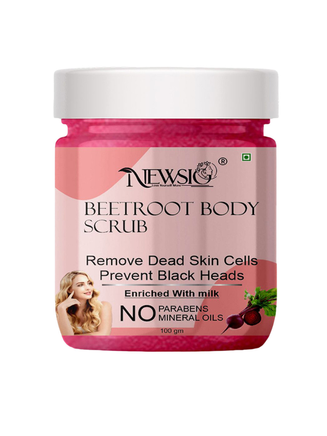Newsio Beetroot Body Scrub With Milk - 100 g