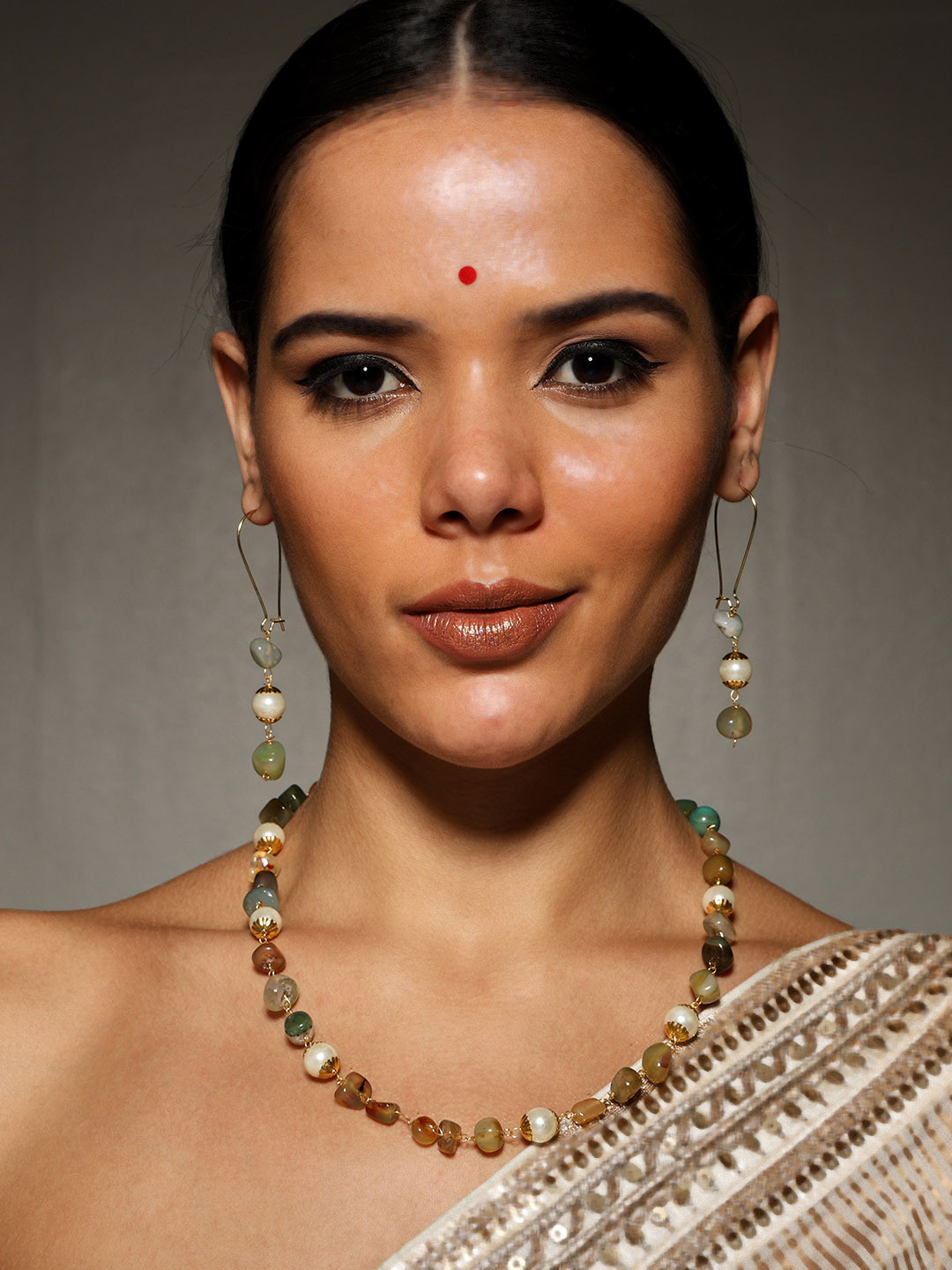 VENI 18KT Gold-Plated Beaded Jewellery Set