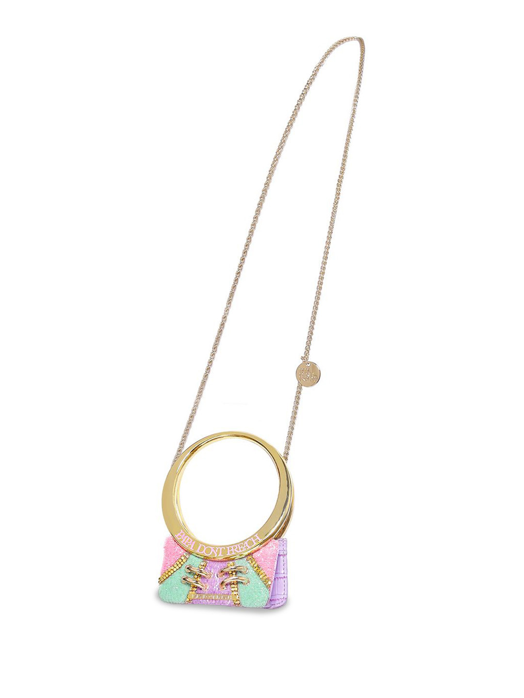 Papa Don't Preach Women Leather Structured Sling Bag with Tasselled