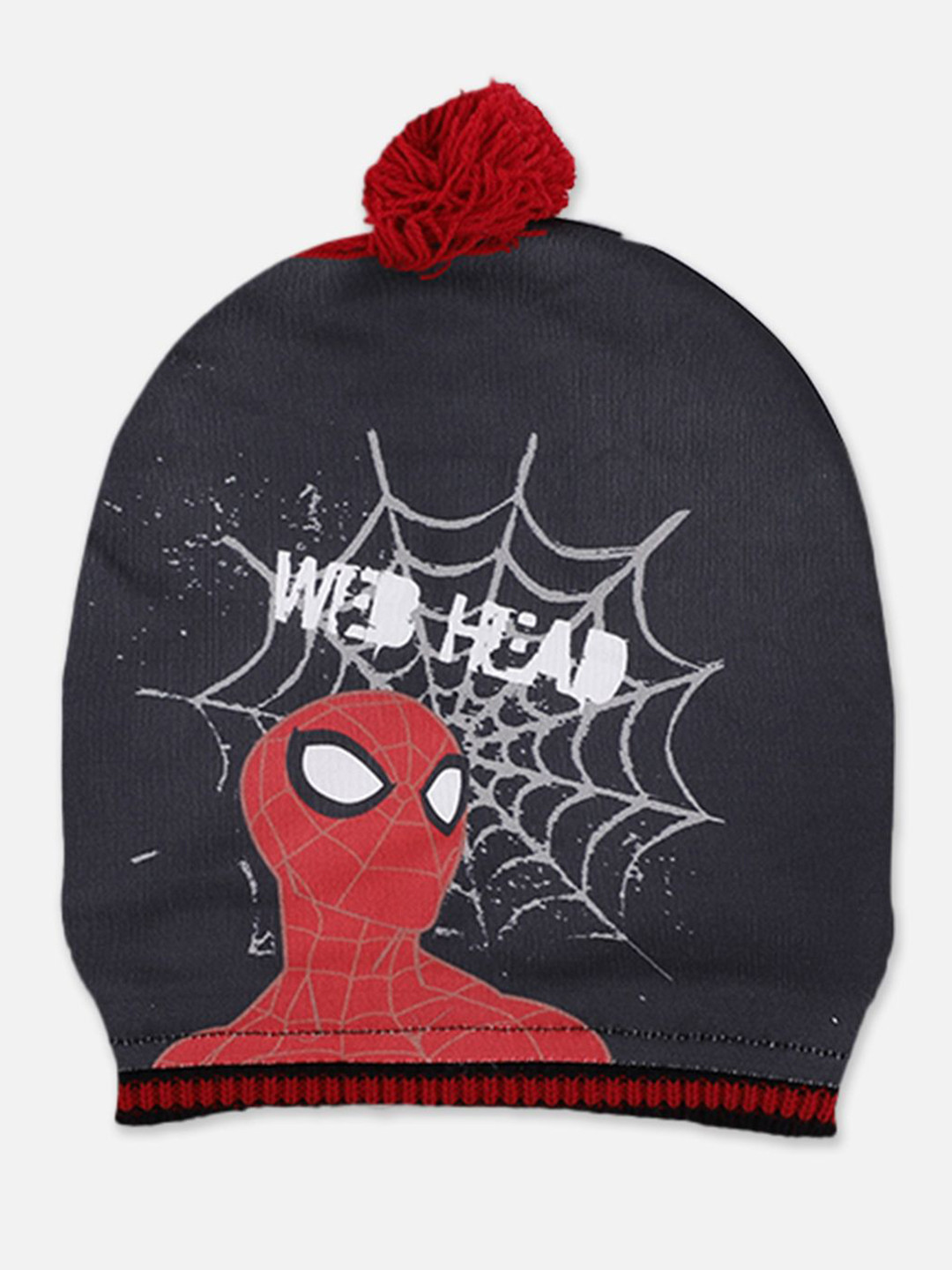 Kids Ville Boys Spiderman Printed Acrylic Beanies Cap