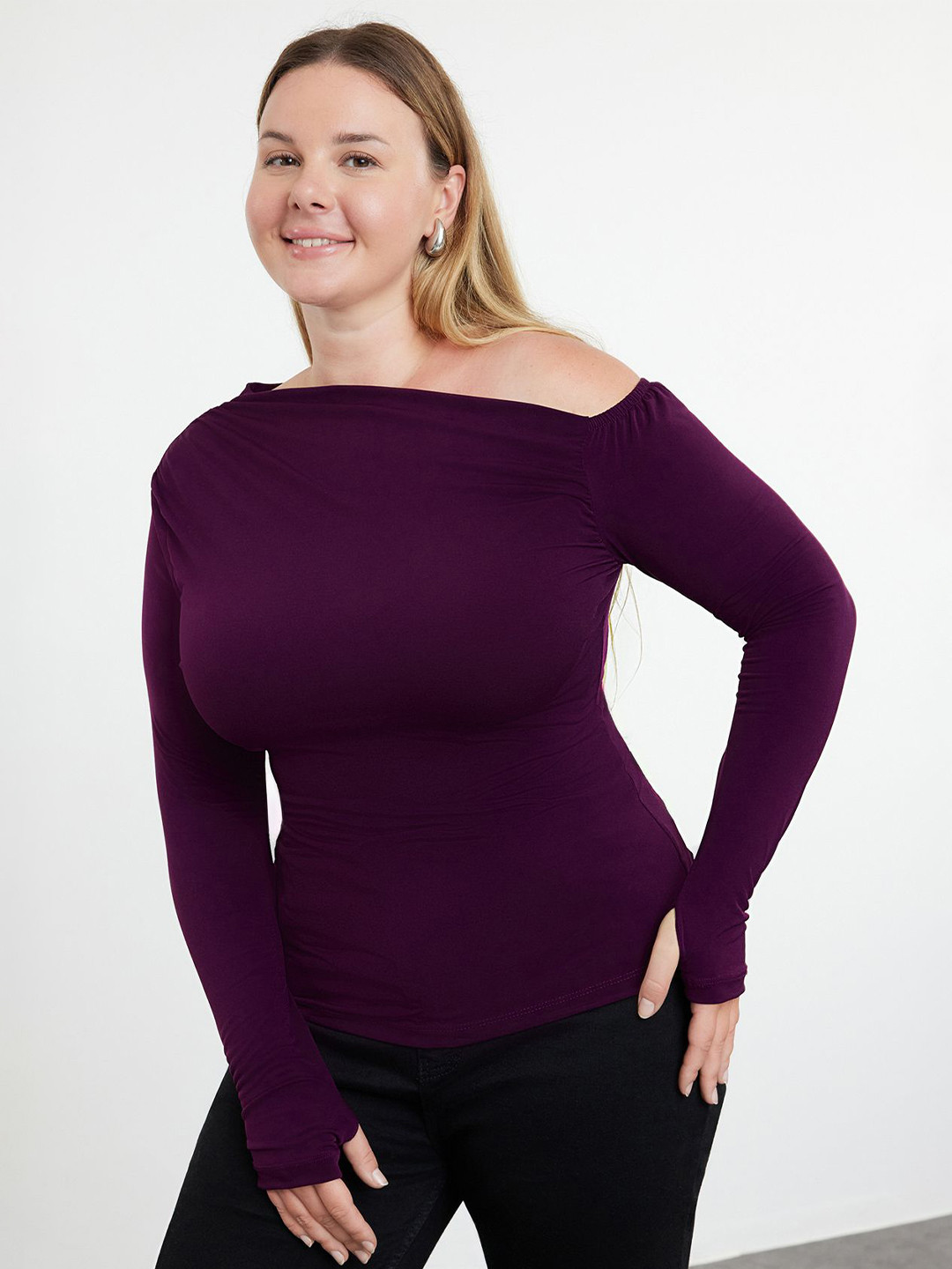 Trendyol Off-Shoulder Bardot Top