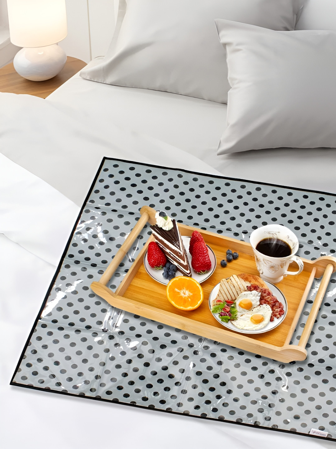 prettykrafts Grey Printed Table Placemat