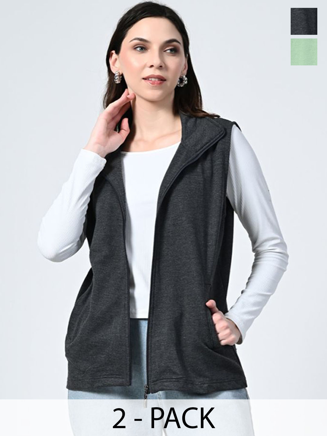 BAESD Women Pack of 2 Gilet Jackets