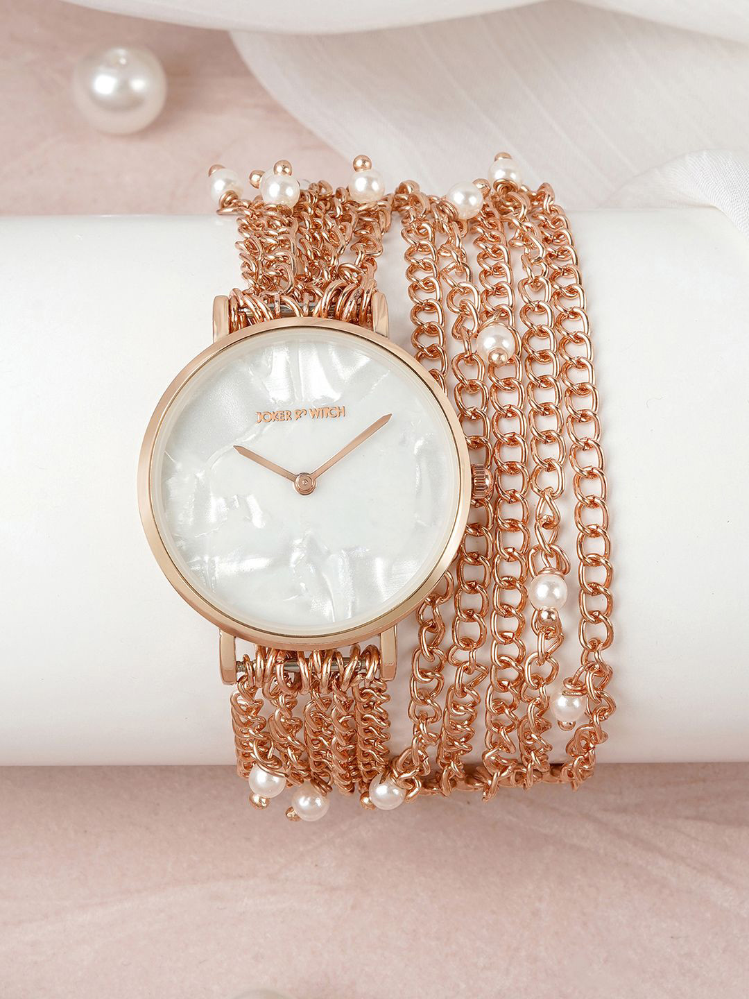 JOKER & WITCH Margrett Women Pearl Wrap Around Straps Analogue Watch AMWW821