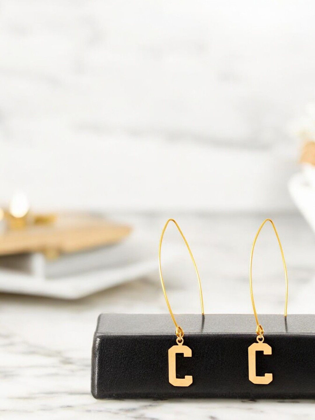 Goldnera 9.25 Sterling Silver Alphabet Shape Drop Earrings