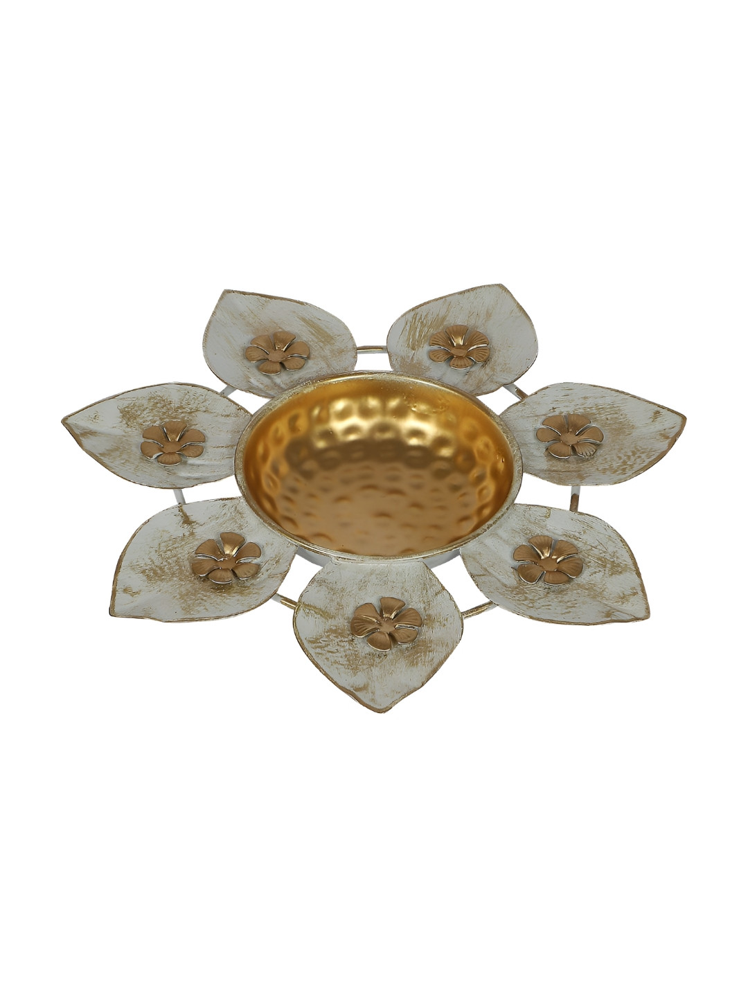Amaya Decors Gold-Toned Flower Decorative Bowl