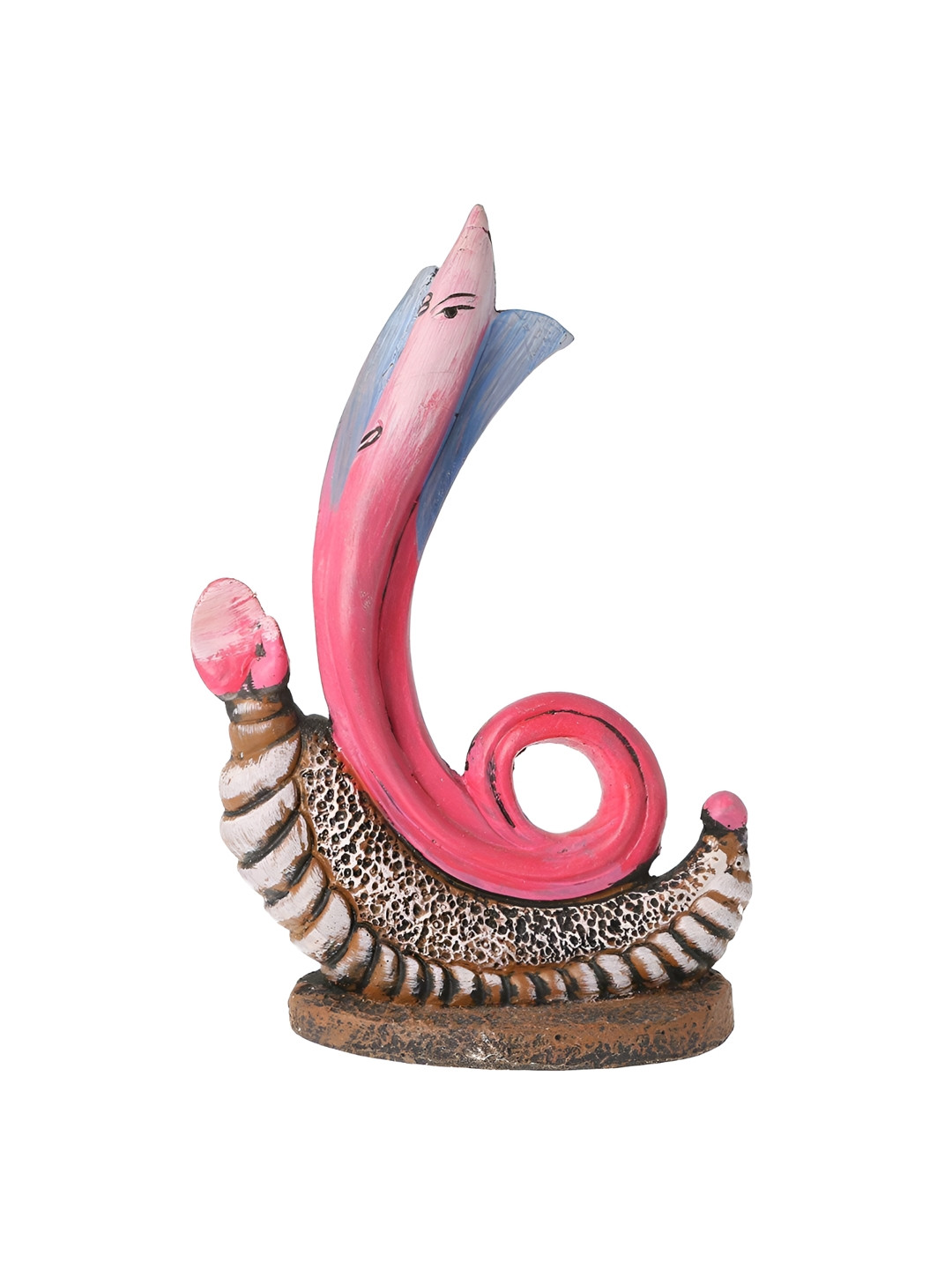 Zart Modern Art Ganesha Pink Polyresin Matte Prayer Room Large Showpiece - 4.7 Inches